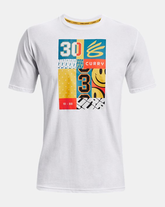 Men's Curry Graphic Short Sleeve T-Shirt, White, pdpMainDesktop image number 4